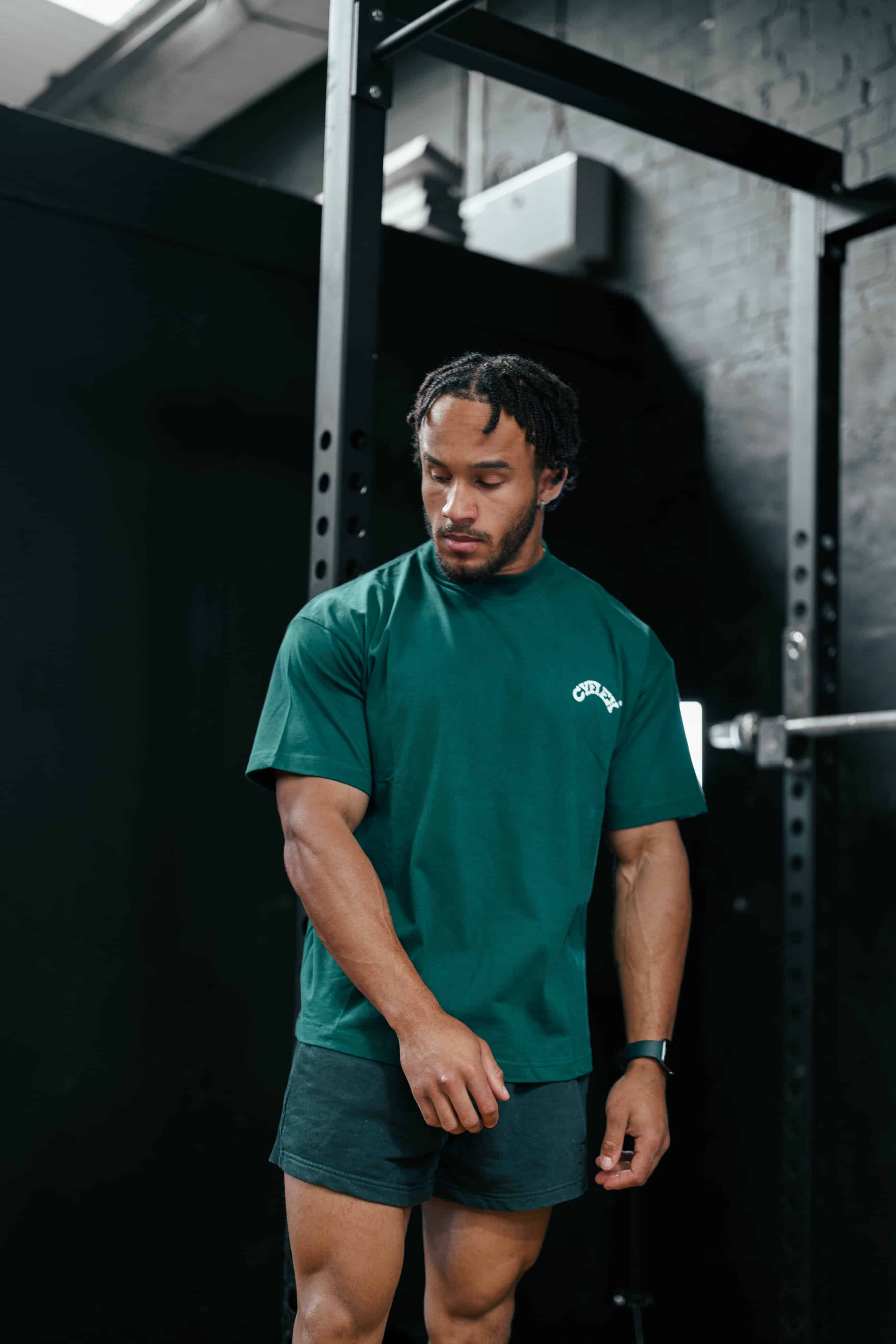 iconic cyflex oversized t shirt forest green