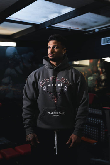 Athletics Gym Hoodie - Washed Grey
