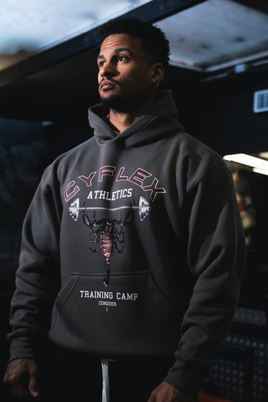 Athletics Gym Hoodie - Washed Grey