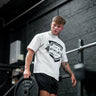 Oversized T shirt gym bodybuilding pump cover mens cotton