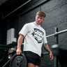 Oversized T shirt gym bodybuilding pump cover mens cotton
