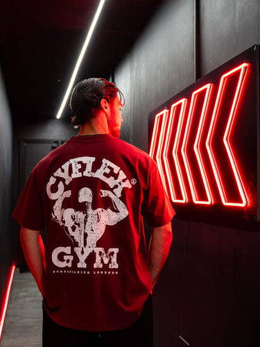 Iconic Oversized Gym T Shirt - Maroon